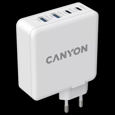 Canyon H-65 white (GAN 100W) Мережевий зарядний пристрiй фото