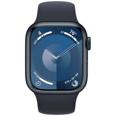 Apple Watch Series 9 GPS 41mm Midnight Aluminum Case with Midnight Sport Band - S/M(MR8W3) фото