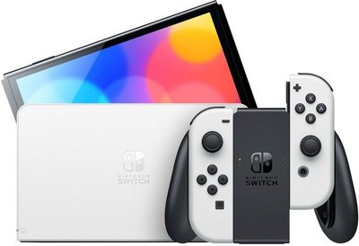 Портативная игровая приставка Nintendo Switch OLED with White Joy-Con (045496453435) фото