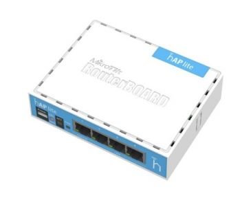 MikroTik hAP lite (RB941-2nD) 2.4GHz Wi-Fi точка доступу з 4-портами Ethernet для домашнього використання фото