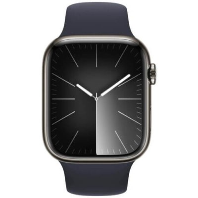 Apple Watch Series 9 GPS + Cellular 41mm Graphite Stainless Steel Case with Midnight Sport Band - S/M (MRJ83) фото