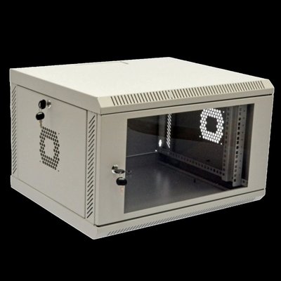 6U Шкаф 19" , 600x500x373мм (Ш*Г*В), эконом, акриловое стекло, серый фото