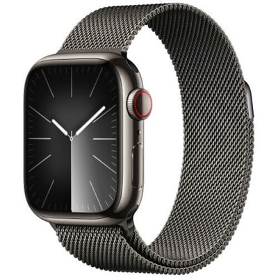 Apple Watch Series 9 GPS + Cellular 41mm Graphite Stainless Steel Case with Graphite Milanese Loop (MRJA3) фото