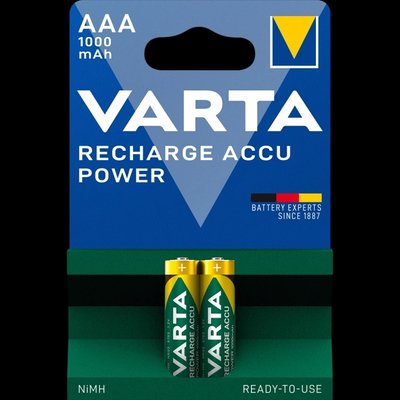 VARTA RECHARGEABLE ACCU AAA 1000mAh BLI 2 NI-MH (READY 2 USE) Аккумулятор фото