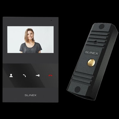 Slinex ML-16HD(Black)+SQ-04M(Black) Комплект відеодомофону фото