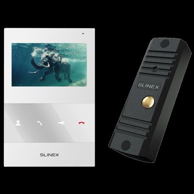 Slinex ML-16HD(Black)+SQ-04M(White) Комплект відеодомофону фото