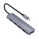 Хаб USB 3.1 Type-C -> 4xUSB 3.0 active, CM219 Grey UGREEN