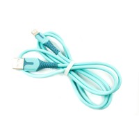 Кабель Dengos USB - Lightning (M/M), 1 м, Blue (PLS-L-IND-SOFT-BLUE)