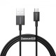 Кабель Baseus Superior Fast Charging USB-microUSB, 1м Black (CAMYS-01)