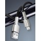 Кабель ColorWay USB - micro USB (M/M), Metal Head, 2.4 А, 1 м, Black (CW-CBUM046-BK)