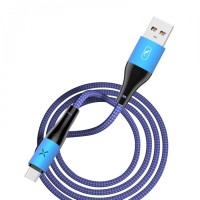 Кабель SkyDolphin S49T LED Aluminium Alloy USB - USB Type-C (M/M), 1 м, Blue (SDUSB-000568)