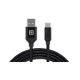 Кабель REAL-EL Premium Fabric USB - USB Type-C (M/M), 2 м, Black (EL123500047)