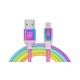 Кабель REAL-EL Premium USB - USB Type-C (M/M), 1 м, Rainbow (EL123500050)