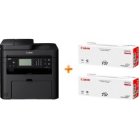 Багатофункційний пристрій А4 ч/б Canon i-SENSYS MF237w з Wi-Fi (1418C170AA) + 2 картриджа Canon 737