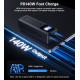 УМБ Choetech 27000mAh 140W IN/OUT, 2xUSB-C PD5.0 USB-A QC3.0 22W, Li-pol, TFT Display, black