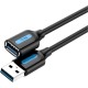 Кабель подовжувач Vention USB - USB V 3.0 (M/F), 3 м, Black (CBHBI)