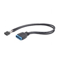 Кабель Cablexpert USB 2.0 9-pin - USB 3.0 19-pin (F/M), 0.15 м, внутрішній, чорний (CC-U3U2-01)