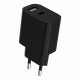 Мережевий зарядний пристрій Gembird (1USBх2.4A + 1USB-Cх2.4A) Black (TA-UC-2AC12-01-BK)