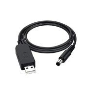 Кабель живлення USB - DC (M/M), 5.5х2.1 мм, 9V, 1 м, Black (2000985587600)