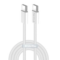 Кабель ColorWay USB Type-C - USB Type-C (M/M), 3.0 А, 2 м, Gray (CW-CBPDCC068-GR)