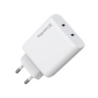 Мережевий зарядний пристрій ColorWay GaN Mini 50W PD Port PPS USB (Type-C PD 30W + Type-C PD 20W) White (CW-CHS050PD-WT)