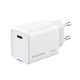 Мережевий зарядний пристрій ColorWay GaN Mini 65W PD Port PPS USB-C White (CW-CHS049PD-WT)