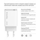 Мережевий зарядний пристрій ColorWay GaN Mini 65W PD Port PPS USB-C White (CW-CHS049PD-WT)