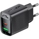 Зарядний пристрій 2xUSB 30W (USB-C+USB-A) Gan A98 Black Acefast