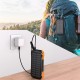 УМБ Choetech 10000mAh 10W 2USB-A+USB-C,solar panel Black-Orange