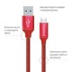 Кабель ColorWay USB - micro USB (M/M), 1 м, Red (CW-CBUM002-RD)