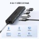 Хаб USB 3.0 -> 4хUSB 3.0 Hub 0,15 м кабель Space Gray CM219 Ugreen