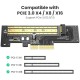 PCI-E 3.0 контролер для SSD M.2 (NVMe) x4 CM302 Ugreen