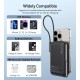 УМБ Choetech Magnetic Wireless 10000mAh 20W PD USB-C In/Out,Qi-15W,build-in cabel  Black