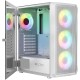 Корпус LogicConcept PORTOS MESH+GLASS ARGB fans 4x120mm WHITE без БЖ ATX