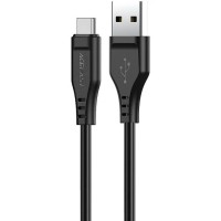 Кабель USB 2.0 USB-A to USB-C, 1,2 м, 3.0A, TPE C3-04 Black Acefast