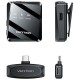 Бездротовий подвійний петличний мікрофон Vention USB-C 2-Pack Wireless Lavalier Black