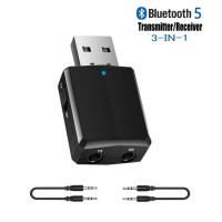 Адаптер Bluetooth 5.0 HQ-Tech ZF-169 Plus, USB power, A2DP+AVRCP, DC3.5, LED, коробка