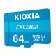 Карта пам`ятi MicroSDXC 64GB UHS-I Class 10 Kioxia Exceria R100MB/s (LMEX1L064GG2) + SD-адаптер