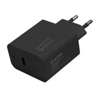 Мережевий зарядний пристрій ColorWay (Type-C PD + USB QC3.0) Black (CW-CHS023PD-BK)