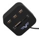 Концентратор USB 2.0 Frime 3хUSB2.0, SD, MS, TF Black (FHC-AllinOne3p2B)