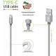 Кабель Intaleo CBGNYT1 USB - USB Type-C (M/M), 1 м, Grey (1283126489136)