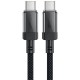 Кабель USB 2.0 USB-C to USB-C, 1.2 м, 60W, 3.0A, stainless steel Black, C12-03 Acefast