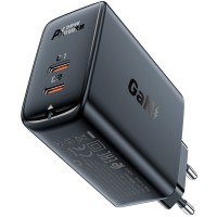 Зарядний пристрій 2xUSB 50W (USB-C+USB-C) Gan A29 Fast Charger Black Acefast