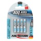 Акумулятори Ansmann AAA/HR03 NI-MH 800 mAh BL 4 шт