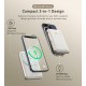 УМБ Choetech Magnetic Wireless 10000mAh 20W PD USB-C In/Out, Qi-15W,buid-in cabel White