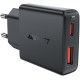 Зарядний пристрій 2xUSB 30W (USB-C+USB-A) Gan A69 ultra-thin Fast Charger Black Acefast