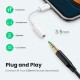 Перехідник Lightning to 3.5 mm 10cm Headphone Jack Adapter Model US212 UGREEN Білий