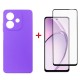 Чохол-накладка Dengos Carbon для Oppo A3X Purple (DG-KM-124) + захисне скло