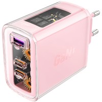 Зарядний пристрій 3xUSB 65W (2xUSB-C+USB-A) Gan A45 Fast Charger Cherry blossom Acefast