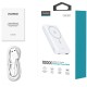 УМБ Choetech Magnetic Wireless 10000mAh 20W PD,QC3.0 USB-A+USB-C  White